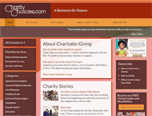 Tablet Screenshot of charitychoices.com